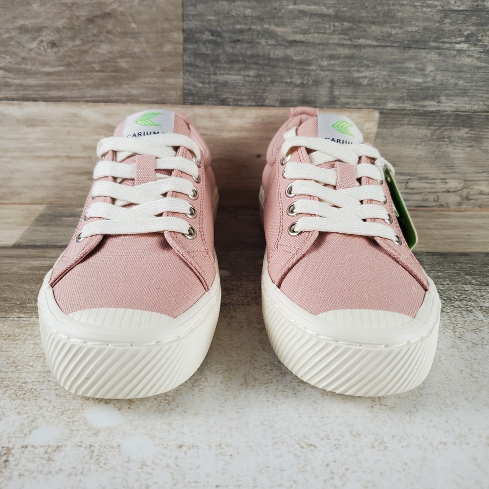 Cariuma OCA Low Womens Shoes Sz 5 Running Rose Canvas Lace Up Low Top Sneaker - Picture 2 of 10